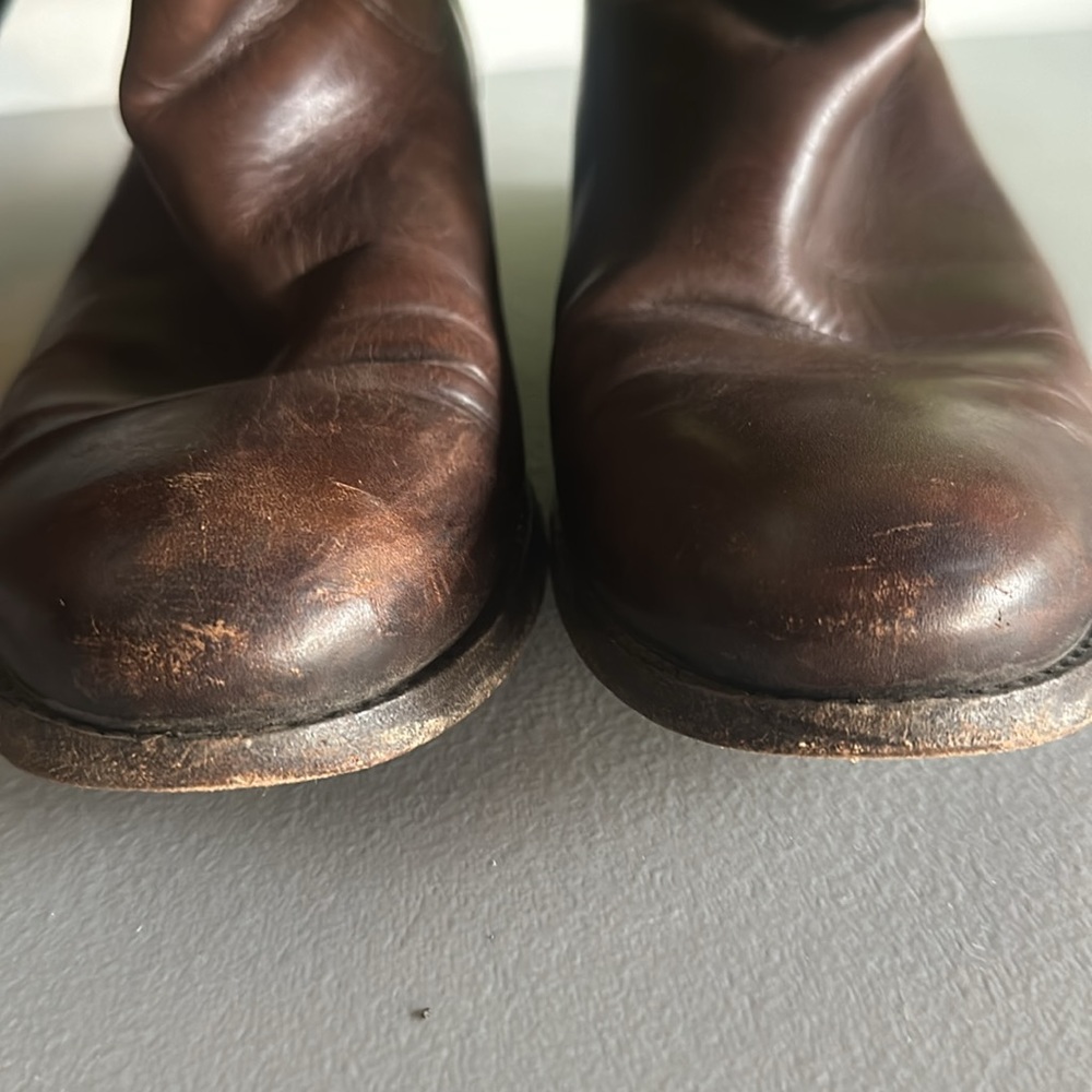 Frye Tall Leather Riding Boots in Brown - Picture 16 of 16